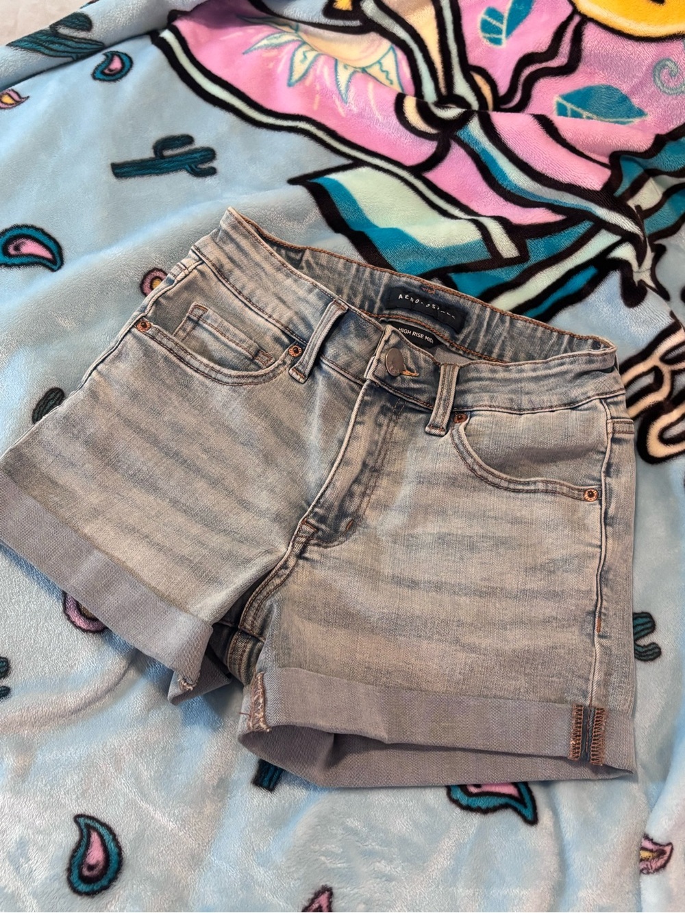 Aeropostale Light Blue High Rise Midi Denim